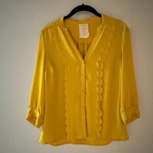 Anthropologie Yellow Blouse
